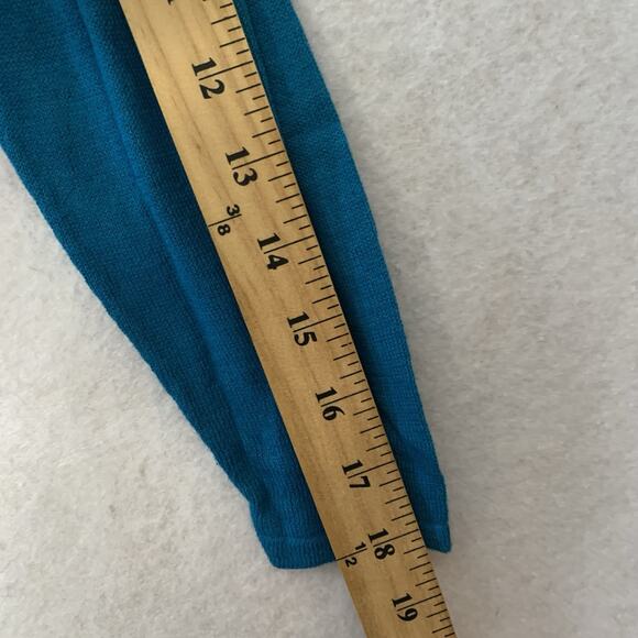 VTG Women Y2K Babydoll Cinch‎ Knit Top Sz M Turquise Coquette Soft Feminine Boho - Picture 9 of 13